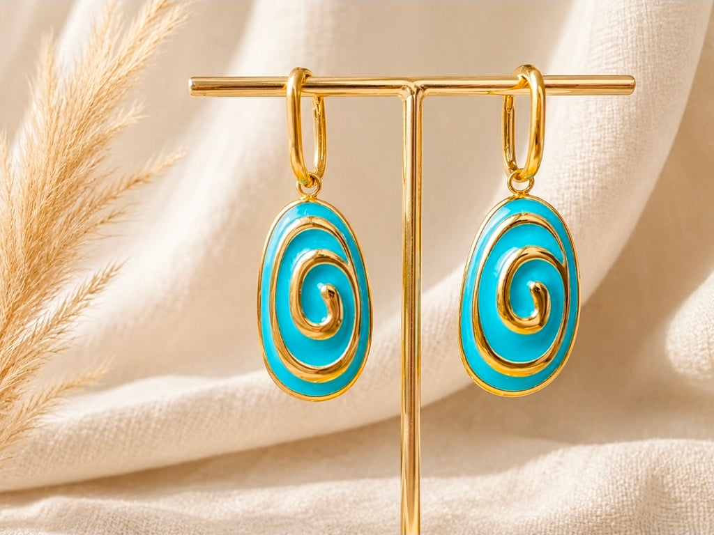 Azura - Spiral Ohrringe – 18K vergoldet