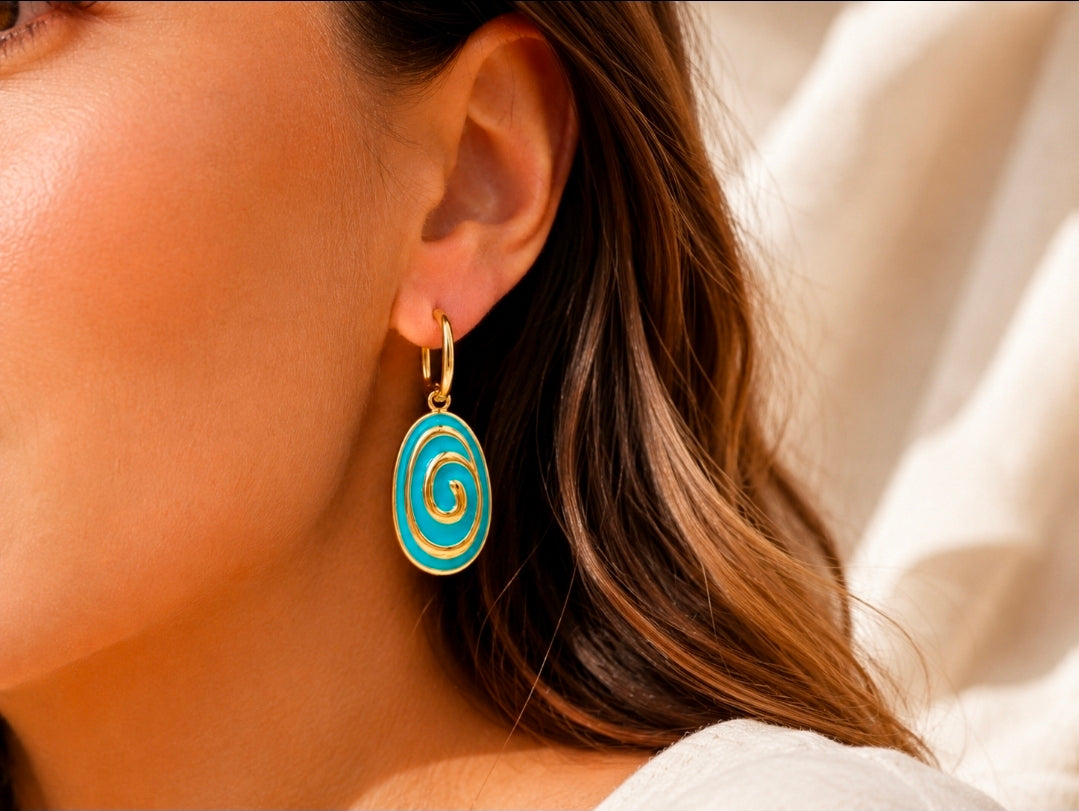 Azura - Spiral Ohrringe – 18K vergoldet
