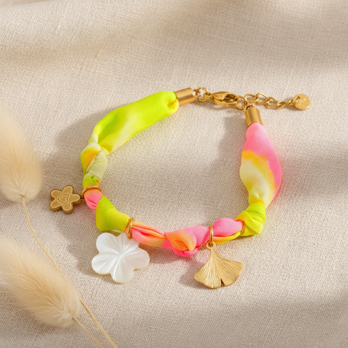Blossom Armband – Leinenhintergrund mit Pampas